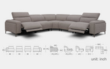 Lavandula Modern Motion Reclining Sectional