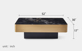 Agate Sintered Stone Rectangle Coffee Table