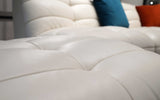 Tufted ottoman | Italian Leather | Corus Modern Motion Sectional Sofa | Mofit Home Furniture