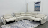 Blossom Curve Power Reclining Sectional with Console Table