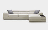 Geranium 6pc Modern Motion Leather Sectional with Storage